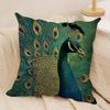Peacock Luxury Cushion Cover Pillowcase Ultra Soft Skin Friendly Fabric Cloud Like Comfort  Concealed Zipper