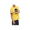 Adidas Neo Letter Print Crew Neck Short Sleeve T-Shirt Men Tops Yellow HM9563