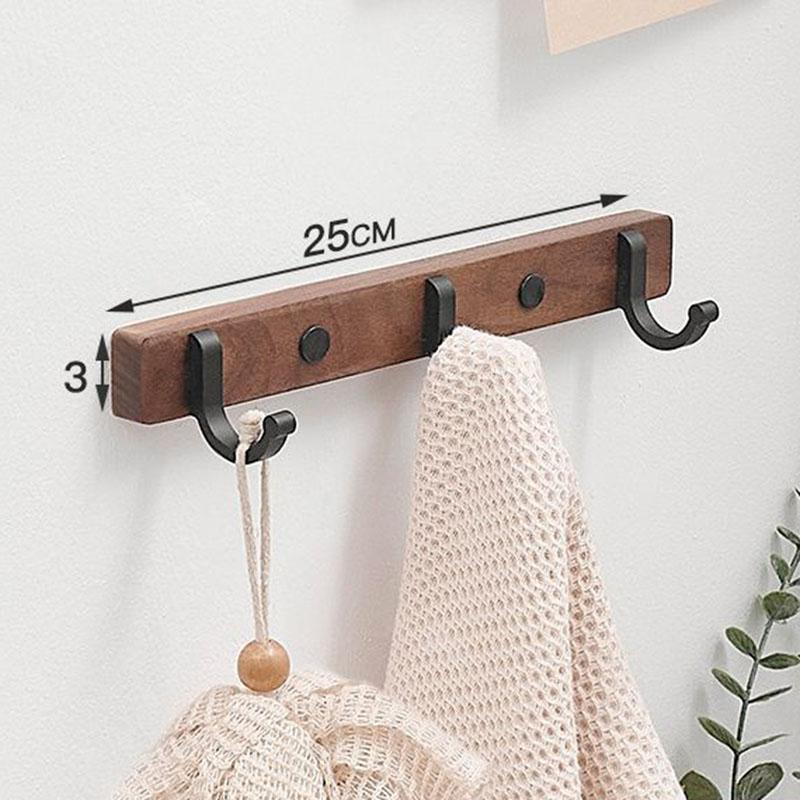 

Black/White Aluminum Bathroom Hook Walnut Wall-mounted Clothes Hanger Coat Hat Hook Shower Room Storage Hooks Bedroom Hooks