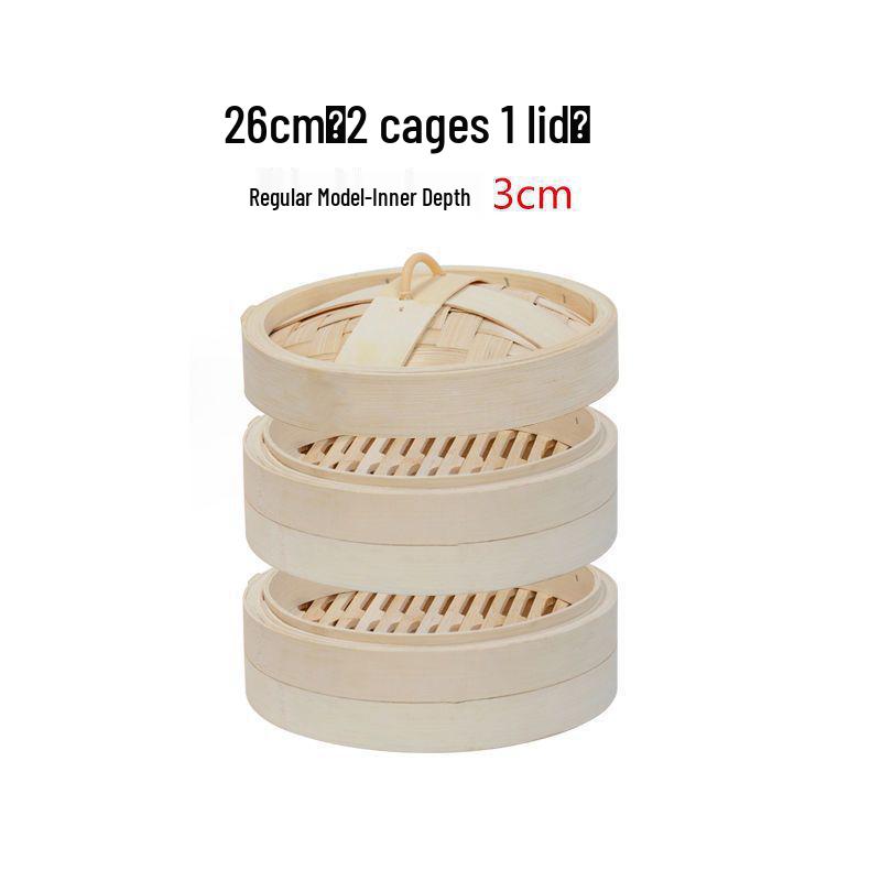 Multi-Layer Bamboo & Stainless Steel Steamer Set: Household & Commercial Use
