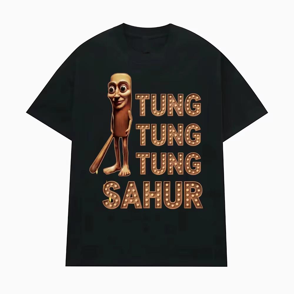 Italian Brainrot Funny Meme T-Shirt Tralala Tung Tung Cotton Breathable Short Sleeve Top Men'S And Women'S Casual T-Shirt