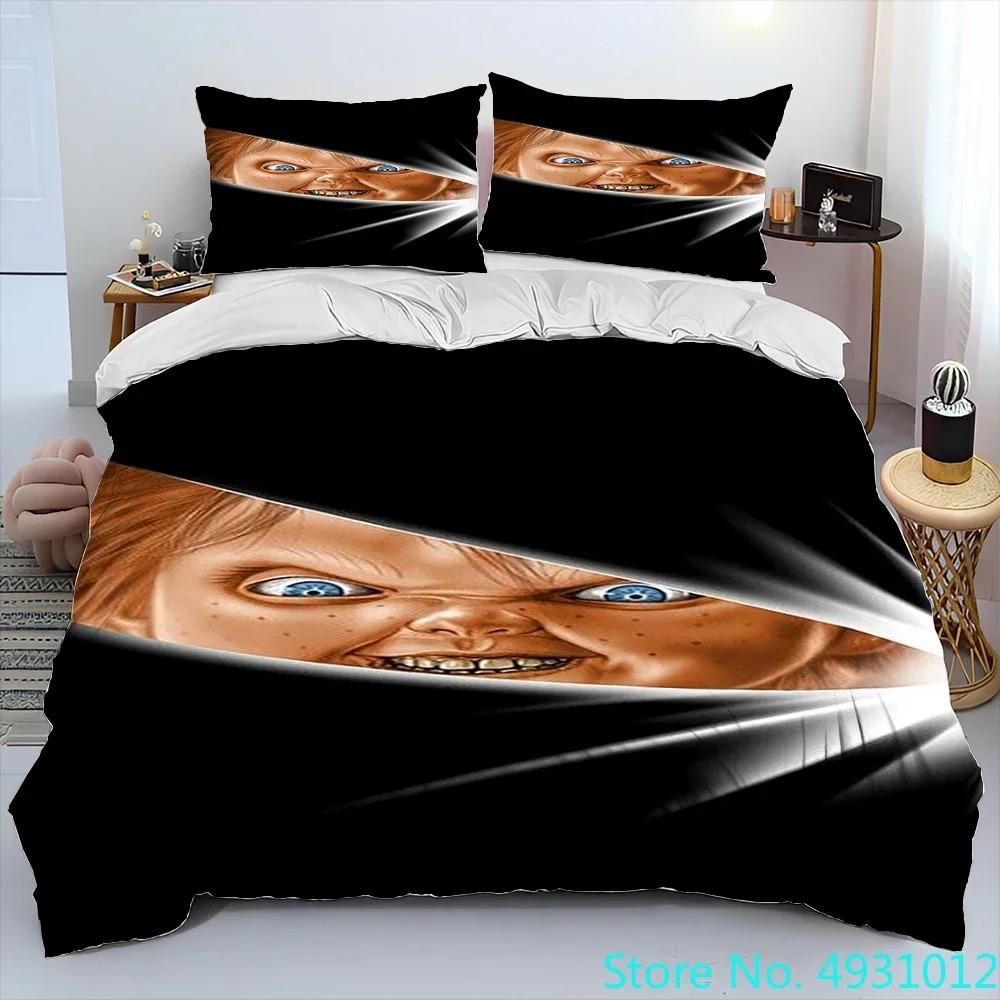 NUOVO Set Biancheria da Letto Chucky Film Horror Singolo Twin Matrimoniale Queen King Size Set Letto per Adulti Bambini Camera da Letto Biancheria per Adolescenti Migliori Regali