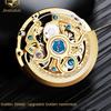 JINSHIDUN Brand Watch Automatic Mechanical Watch Tuhao Gold Dragon Watch Waterproof Glow-in-the-dark Men's Watch