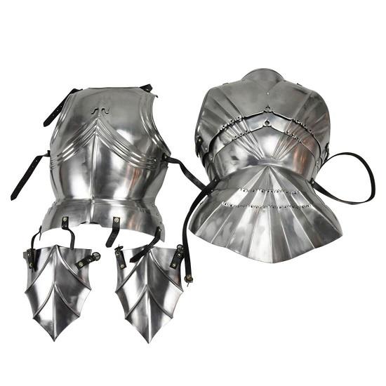 Late Medieval Gothic Cuirass with Tassets 18 Gauge Steel Cosplay LARP Costume Armor