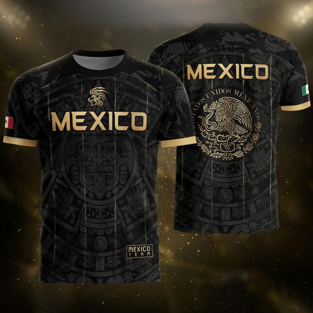 Men's National Team Supporter Soccer Jersey Short Sleeve Mexico Football Casual Top Fan Shirt for World Cup