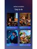 Wireless RGB Microphone with Colorful Atmosphere Light for Stage, KTV, and Home Amplifier Performance