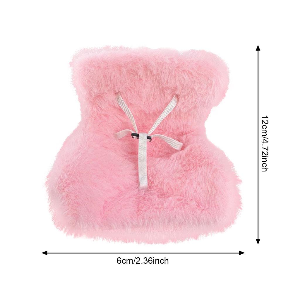 For Kawaii 17cm Labubu Doll Safety Seat Car Air Outlet Decoration Mini Plush Doll Accessories Plush Chair Car Interior Ornament