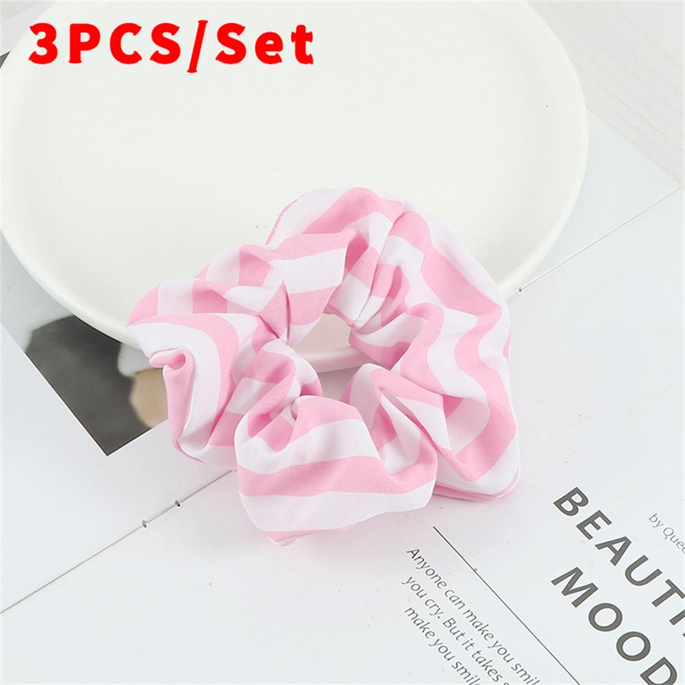 3PCS/Set Elastic Hair Bands Classic Stripe Rubber Band Tie Hair Accessories Gum For Girls Women Ponytail Holder Casual Headdress
