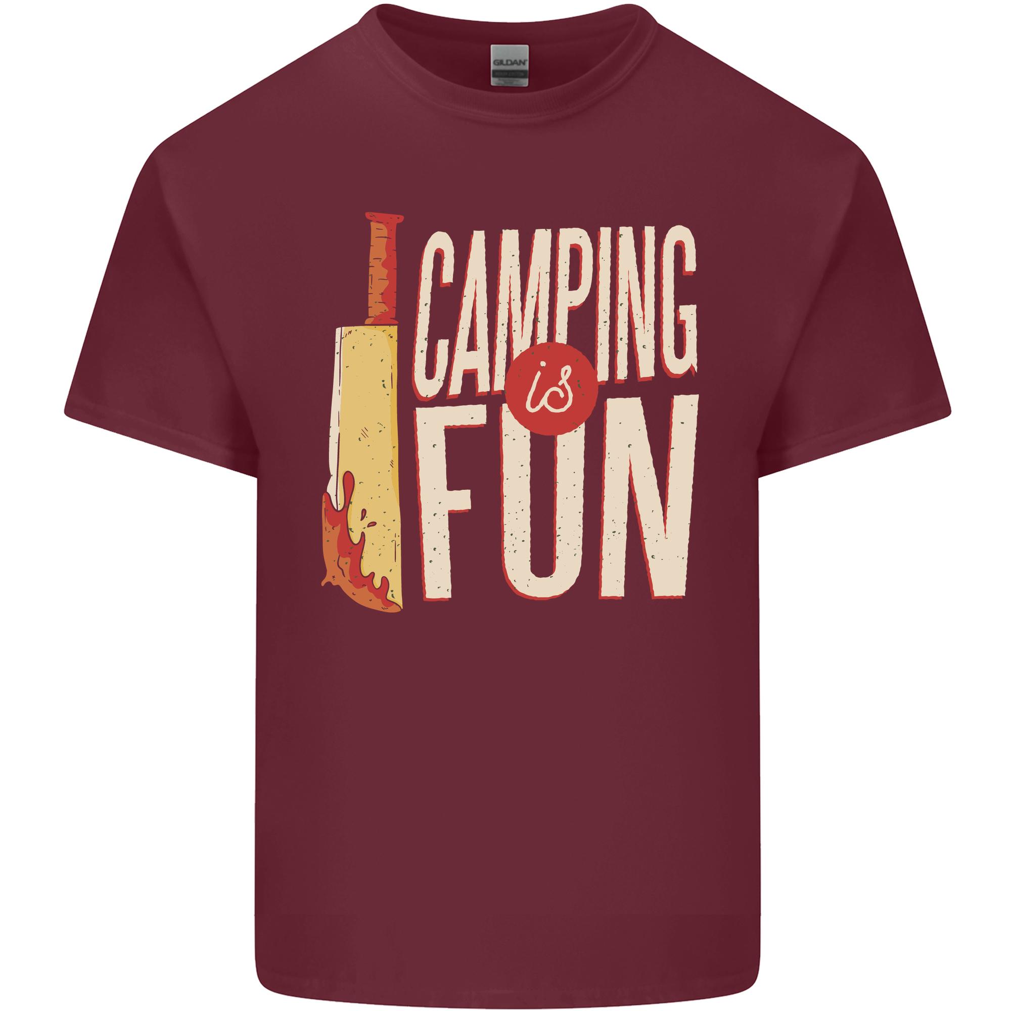 Camping is Fun Funny Murder Halloween Unisexs Light Cotton TShirt S