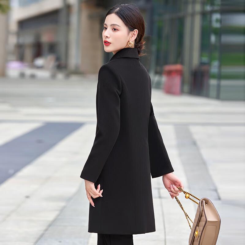 Women's Mid-Length Padded Wool Blend Coat