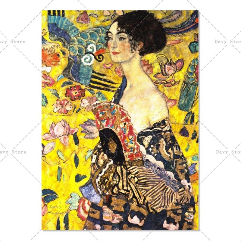 

Густав Климт Произведение искусства Женский портрет Живопись Постеры и принты Настенное искусство Картина на холсте для гостиной Домашнее украшение 21cm×30cm NoFrame