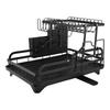 Dish Drying Rack Folding 2 Tier Multipurpose Easy Storage Dish Dryer Rack for Kitchen Countertop