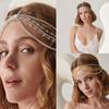 Bridal Wedding Party Headband Bohemian Rhinestone Tiaras Crown Forehead Chain Crystal Forehead Headdress Hair Ornament