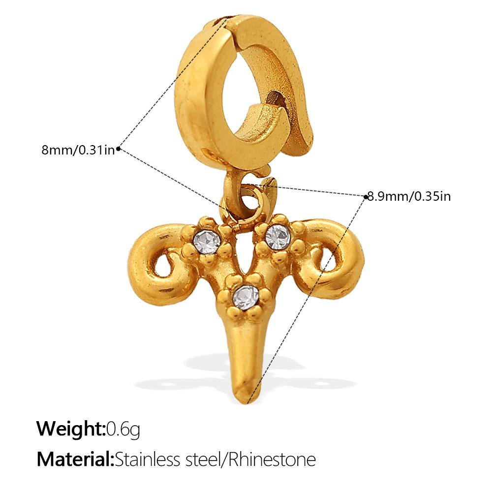 Summer Seaside Babes Wind Diamond-encrusted DIY Twelve Constellations Bikini Buckle Pendant Gold-plated Accessories