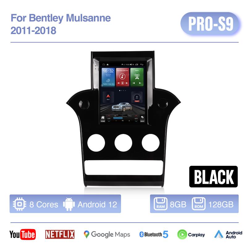 10.4 Inch Android12 MediaCarPlayer For Bentley Mulsanne 2011-2018 GPS Navigation 8Core 8+256G CarPlay 4G 360Camera