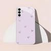 Purple heart-shaped tempered glass phone case suitable for Samsung Galaxy S26 S25 S24 S23 S22 S20 FE/Ultra/Plus anti fingerprint