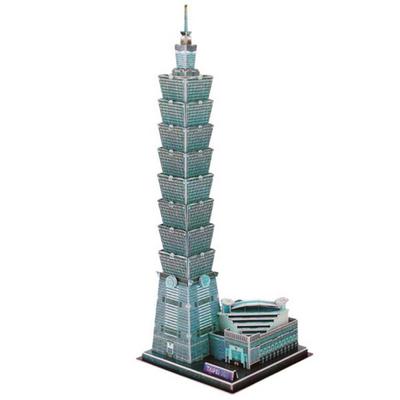 Rompecabezas mágico 3D, hago una serie de edificios de fama mundial, bloque de papel del centro financiero de Taiwán, rompecabezas 3d de Corea