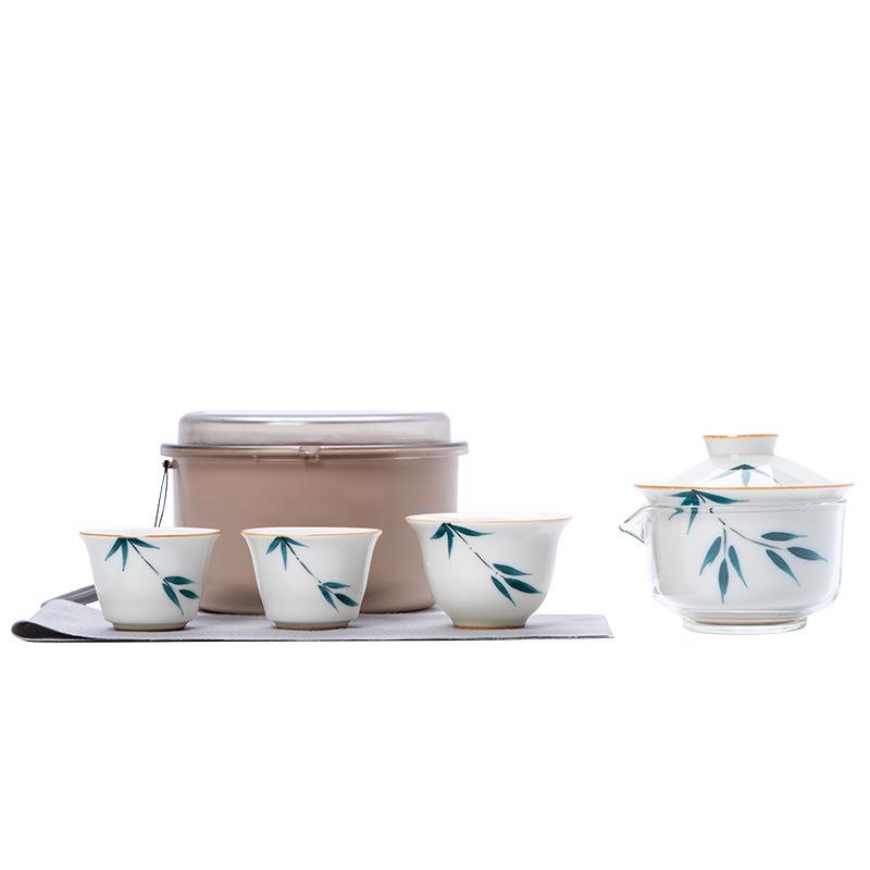 Guochao Light Luxury Travel Tea Set, High-end Business Leader Teacher Father Mid-Autumn Festival Club Holiday Souvenir