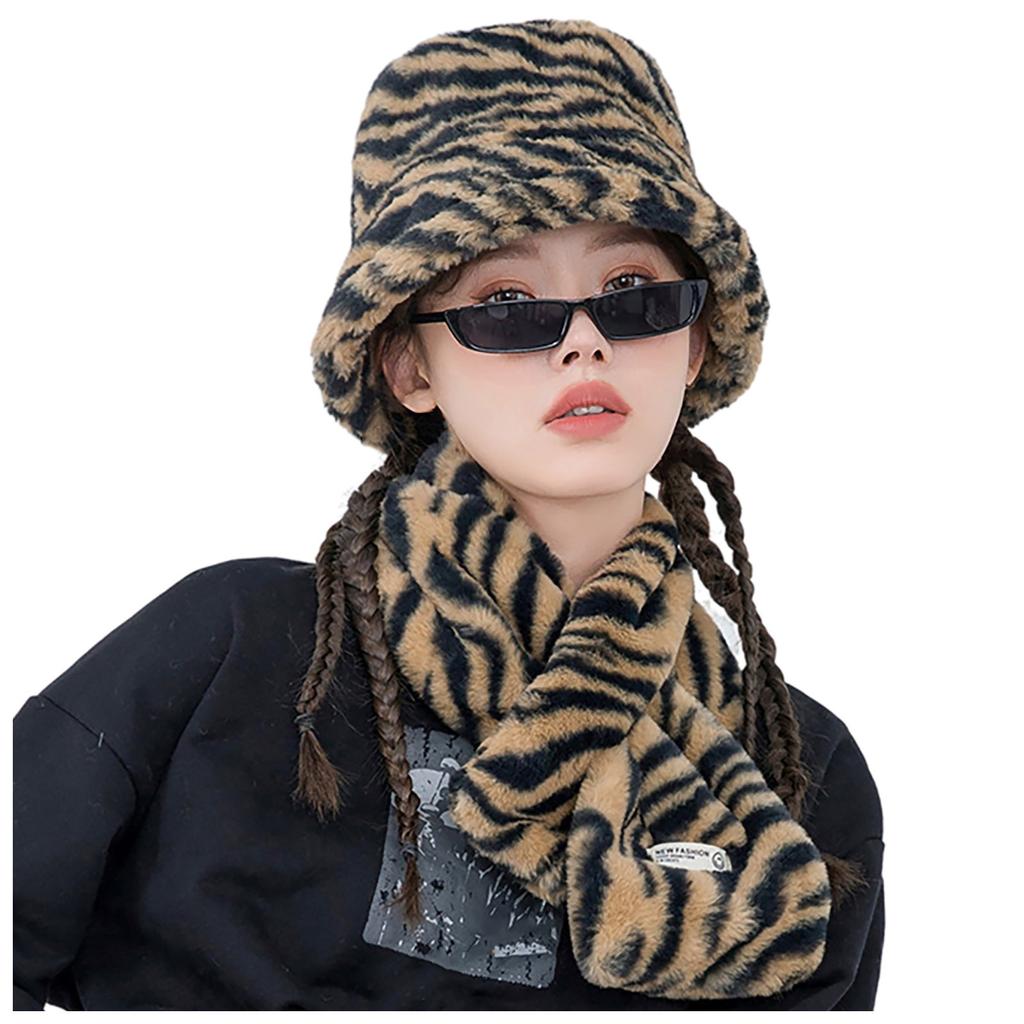 Dámská podzimní a zimní rybářská čepice s leopardím vzorem do vlasů zimní teplá čepice