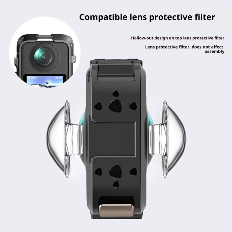Aluminum Alloy Magnetic Protective Frame For OSMO360 Camera Cold Shoe Slot Quick Release Base enhances Heat Dissipation