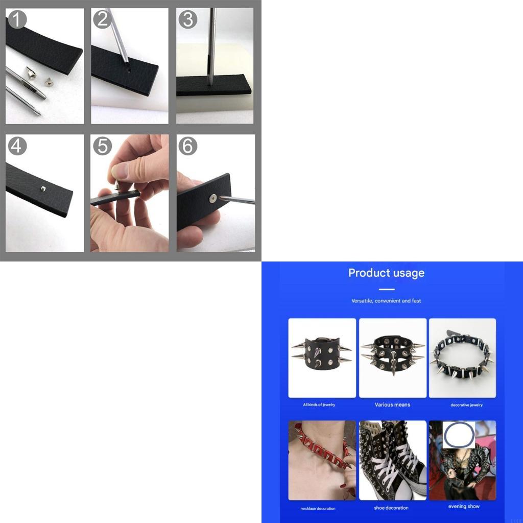 

201Pcs Rivets Screwing Pointed Rivets Gothic Button Buckles Craft Decoration China Mainland