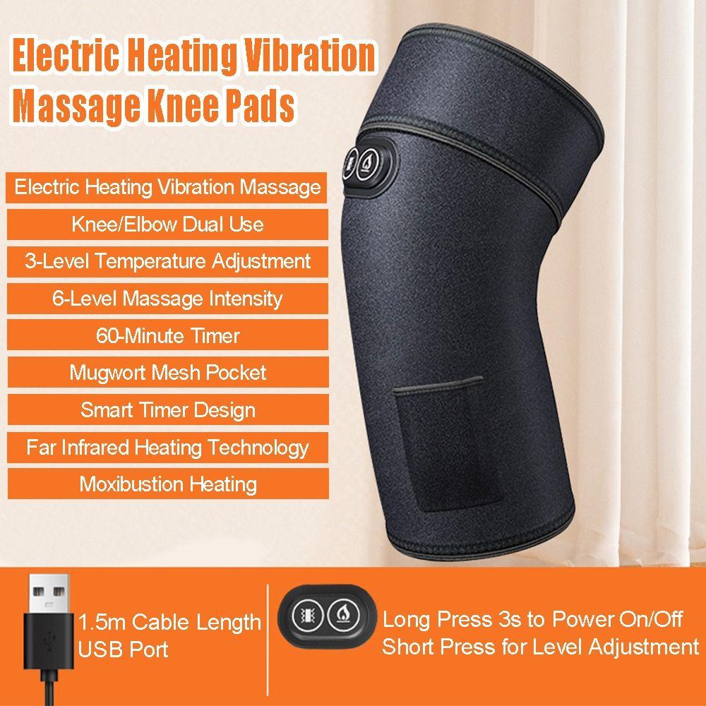 3 in 1 Electric Heating Massager Black Heated Knee Brace Men Women Joint Heating Massager  Home Use
