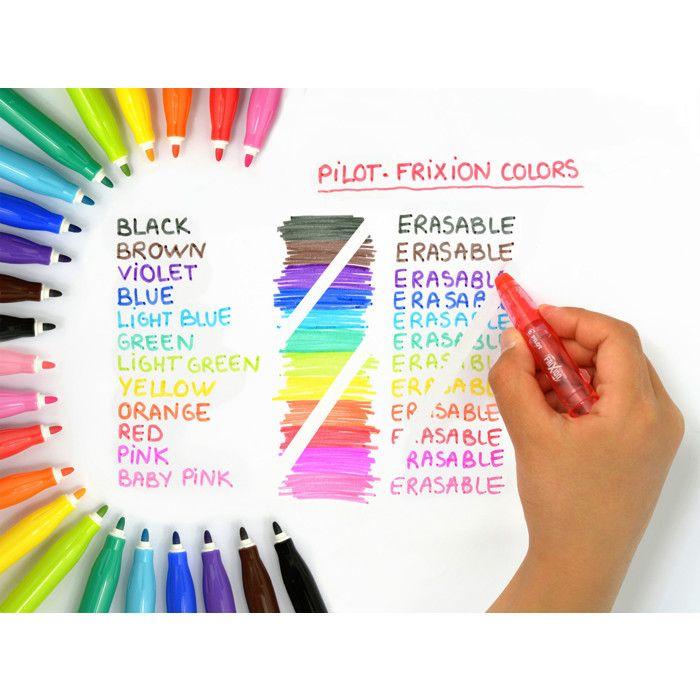 Pilot FriXion Colors Pennarello Cancellabile Medio Giallo 2,5mm - Confezione 12 pezzi