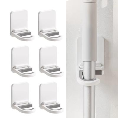 Supporto per mocio da parete, scopa, mocio, gancio per ombrello autoadesivo senza perforazione, organizer per mocio, portaoggetti, accessori per il bagno