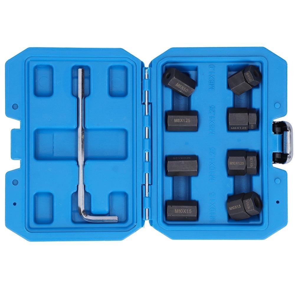 9PCS M6x1.0 Stud Installer Remover Kit M8x1.25 Bolt Extractor Tool  Automotive Fastener Maintenance