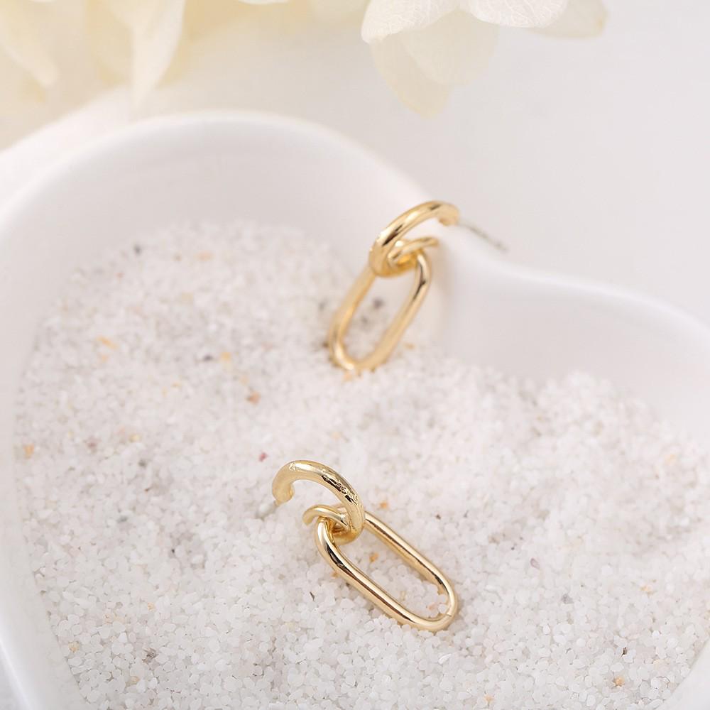 Minimalistyczne owalne kolczyki sztyfty ze srebra próby 925 dla kobiet