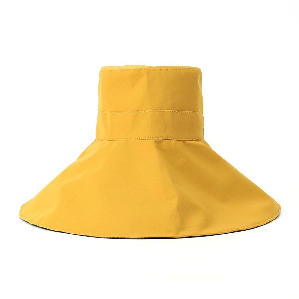 UV-blocking blackout bucket hat (mustard) wide-brimmed hat