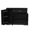 Buffet moderne - MODERNLUXE - 107x40x83.4 cm - 3 portes - 1 tiroir - Étagères réglables - Noir - MDF