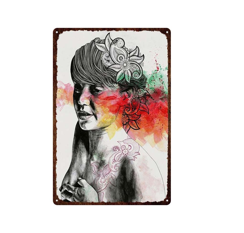 Skeleton Skull Metal Tin Signs Mexican Festival Day of The Dead Plaque Wall Painting Poster Party Shop Home Tattoo Parlors Decor