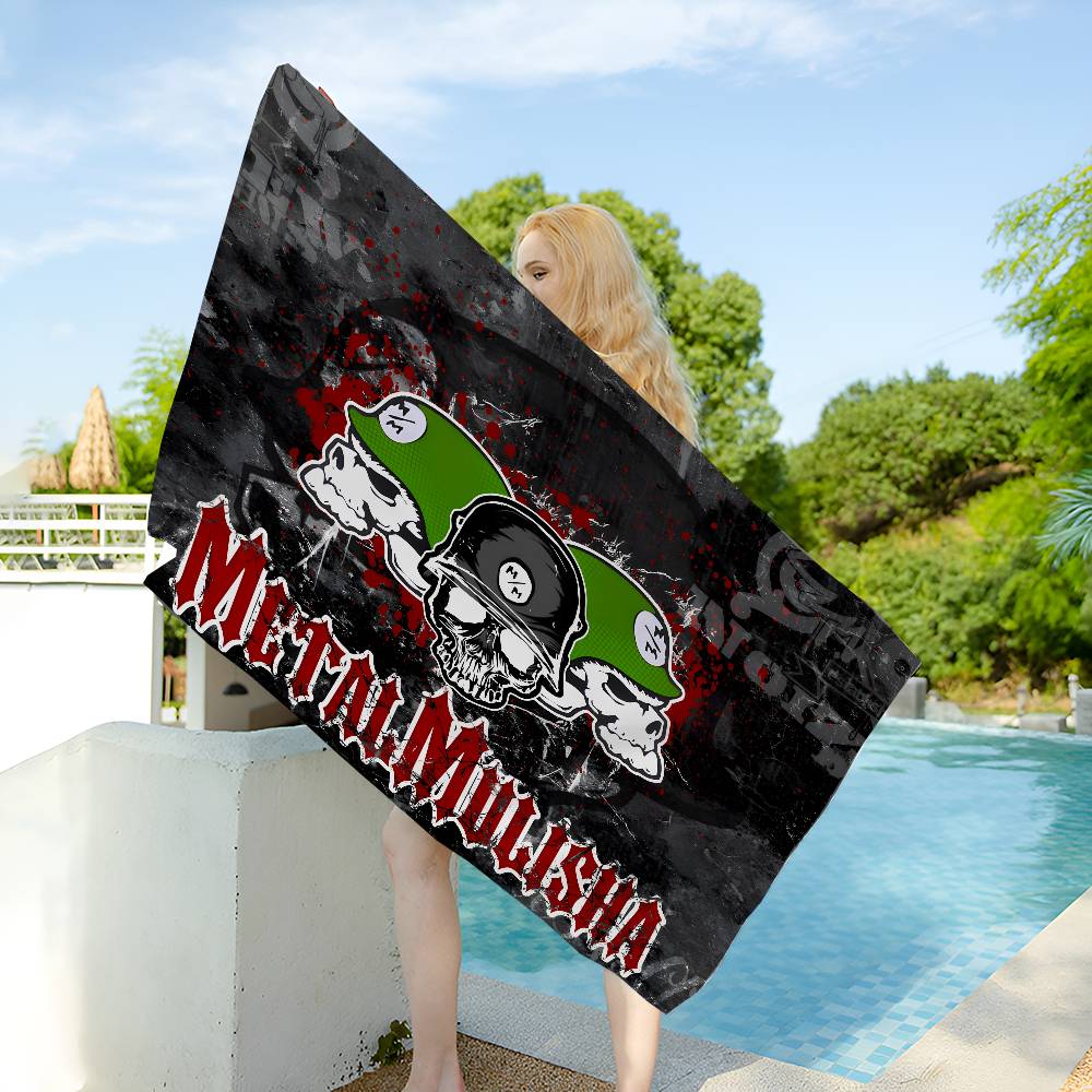 M-Metal M-Mulisha Game Anime Anime Beach Swimming Towel Soft Absorbent Washcloth Children's Gifts for Kids Travel Camping Gym