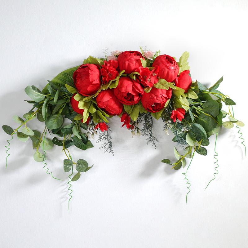 Artificial Wedding Arch Wreath Threshold Champagne Peony Rose DIY Wedding Party Flower Wall Deco Boho Home Decor Christma Wreath