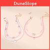 Glass Bead Geometric Necklace With Butterfly Pendant For Women