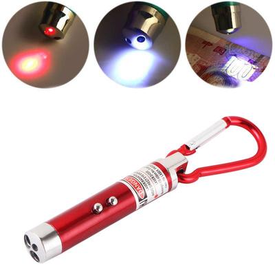 3 în 1 cu LED pentru predare, stilou cu indicator laser Lanternă, detector de bani contrafăcuți, cârlig de alpinism