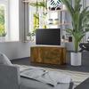 vidaXL TV Cabinet Smoked Oak 80x34x36 Cm Wood Material