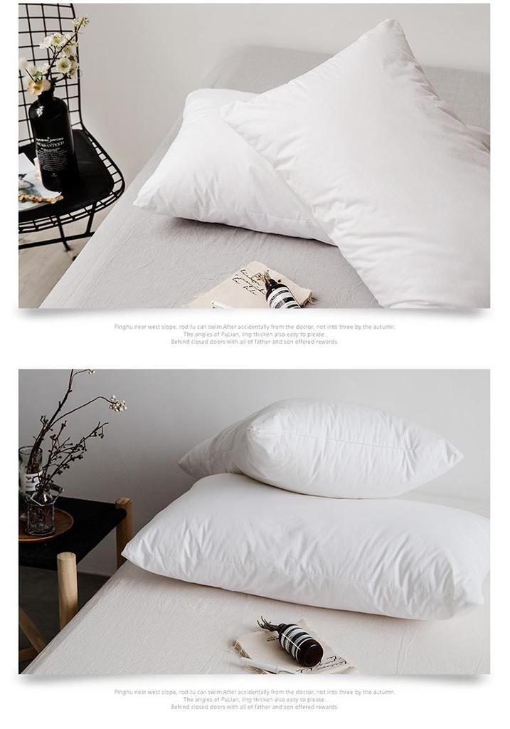 Luxury Hotel Soft Cotton Pillow Set - Neck Support (2 Pack)