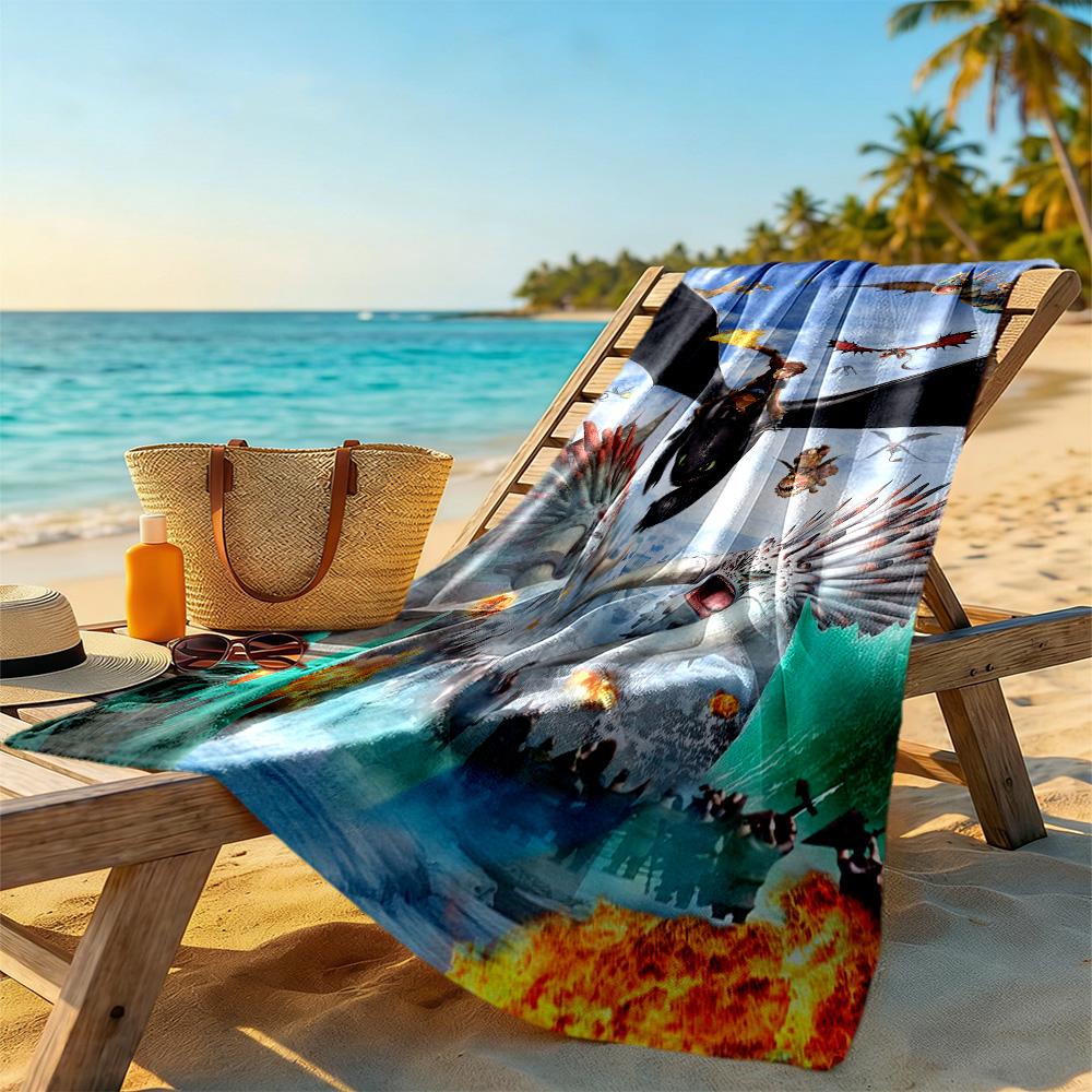 How Train Dragon6 Beach Towel Super Soft Microfiber Quickdry Fabric Comfortable Lightweight