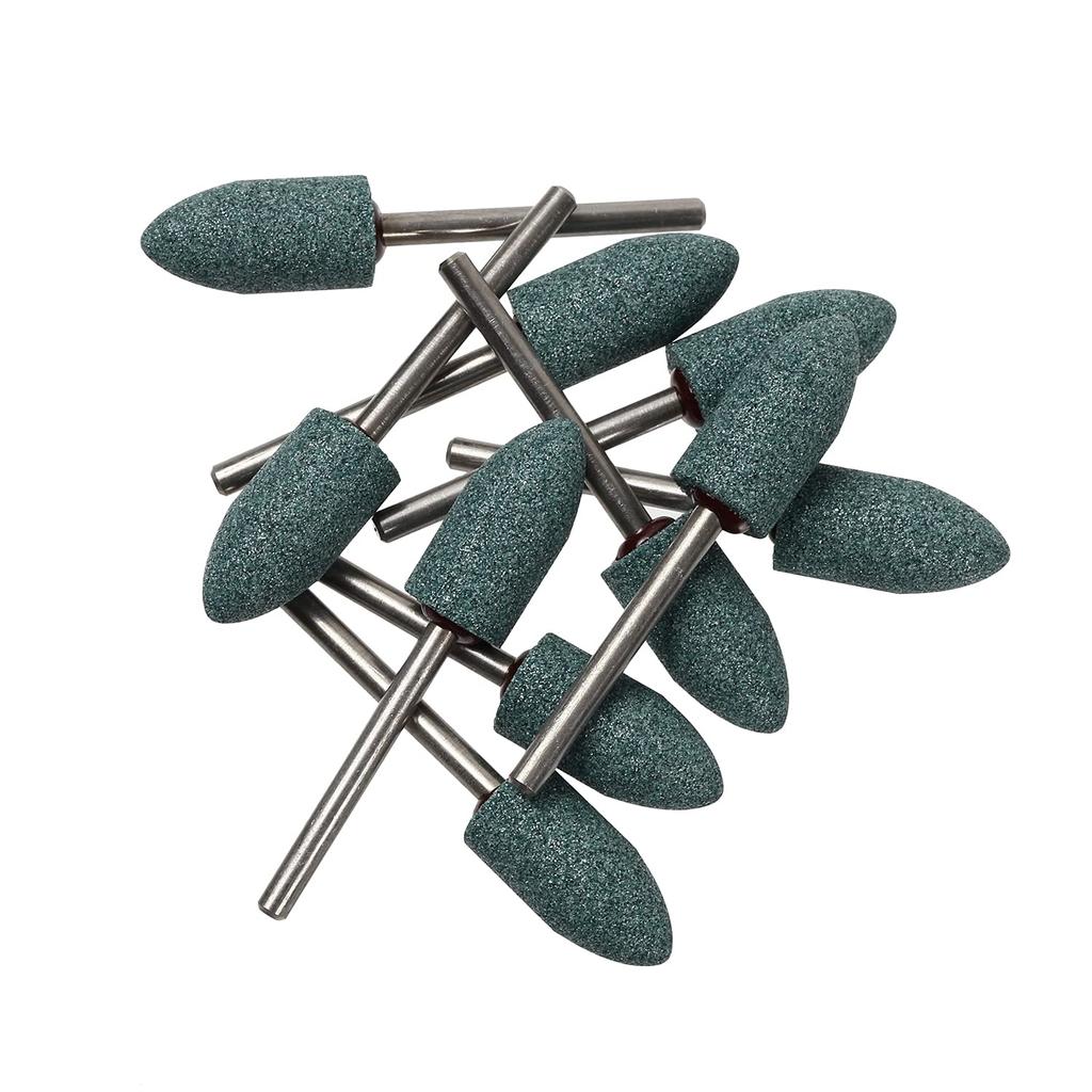 Vitrified Mounted Grinding Pack of Polishing and Grinding Tools x 20 x Bullet Monopa! Stones, GC, 10, (#100, 10 3, Shape)