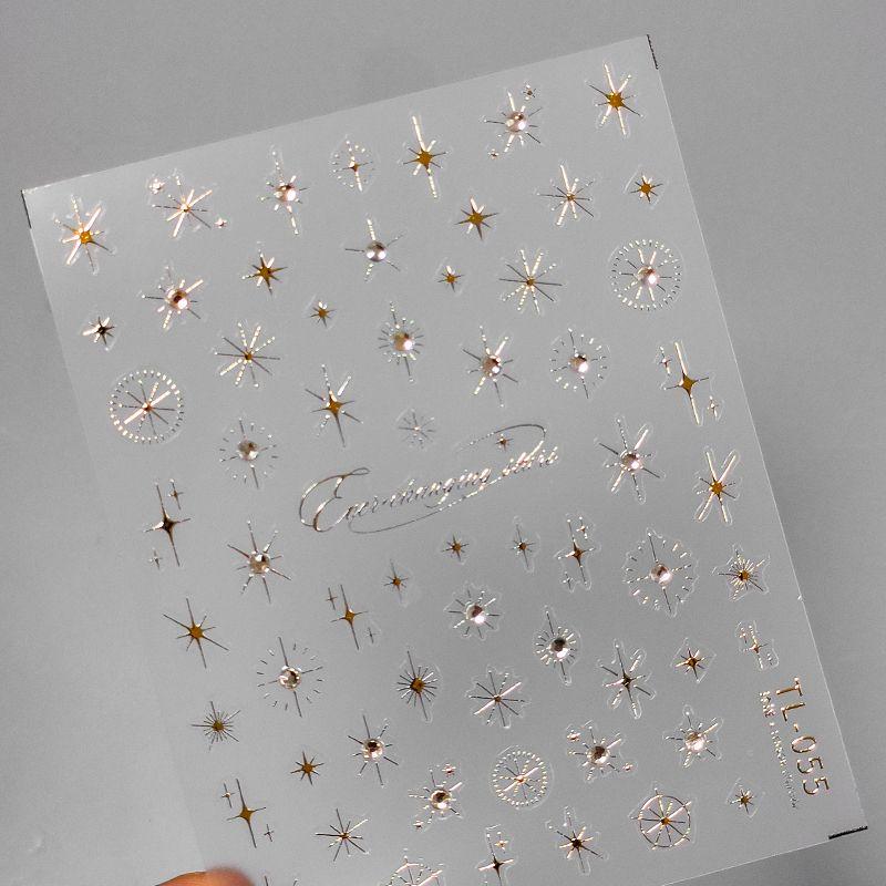 

Shiny Spot Drill Hot Gold and Silver Laser XINGX Nail Stickers Waterproof Nail Sticker Decorative Sticker Ornament Tl055 TL055 (bronzing point drill)