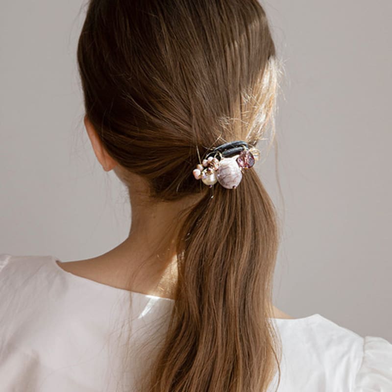 Jean Paul Clarisse Gemstone Beaded Ponytail LFPT0752