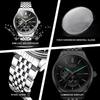 Men's Luxury Waterproof Automatic Mechanical Watch with Steel Band and Luminous Skeleton Design