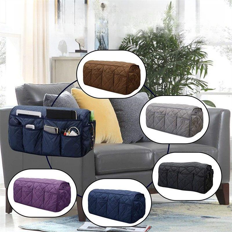 Sofa Armrest Side Storage Bag  Remote Control Fabric Storage Bags  Organize Multifunctional Storage Bags for Miscellaneous Items  Chair Towel