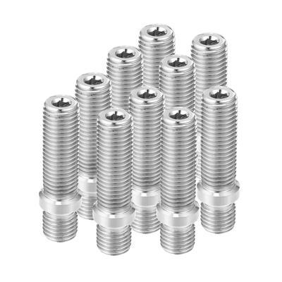 ACROPIX Wheel Stud Conversion M12x1.5-M12x1.5 Fits 50mm BM W Silver Tone 10pcs