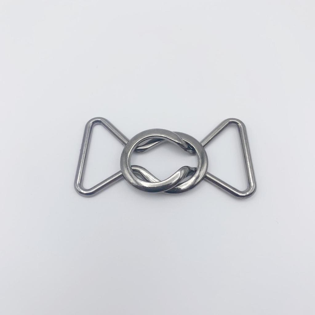 Minimalist Eight-Character Metal Alloy Buckle for Waist-Cinching and Curtain Tieback Accessories