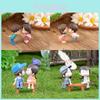 Charming Bench Couple Kissing Dolls Set For Exquisite Miniature Garden Decor