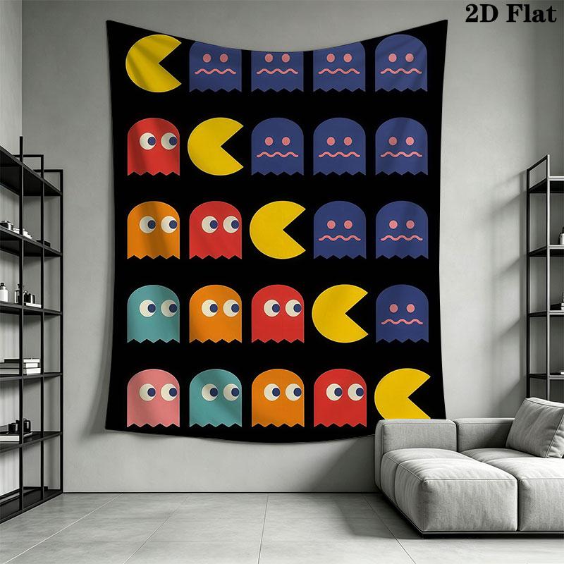 Pac-Man A Wall Hanging Printed Fabric Blanket Decorative Tapestries for Bedroom Living Room Home Decor