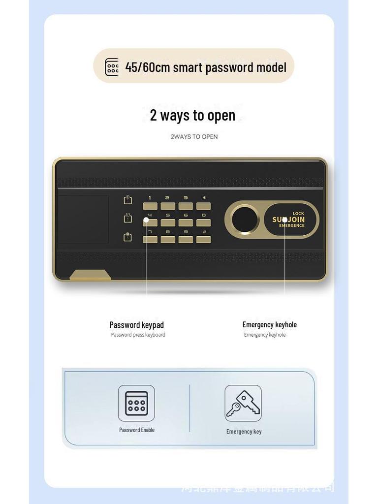 Tiger Brand All-Steel Fingerprint Safe for Home/Office - Anti-Theft Small Safe Deposit Box